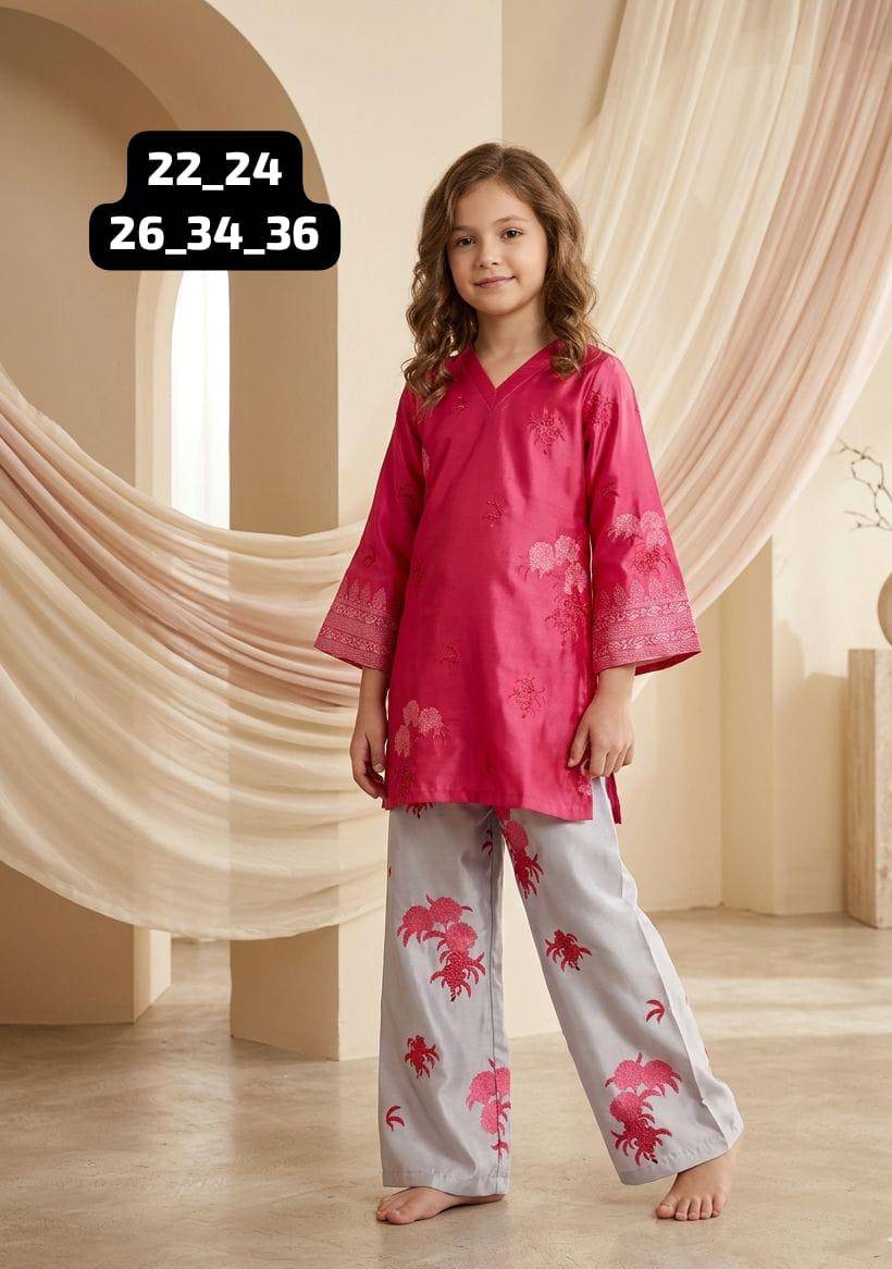K-999 Kids Collection By Fashid Beautiful Festive Suits Stylish Colorful Fancy Casual Wear Premium Imported Mal Satin Stitched Dresses At Wholesale Price